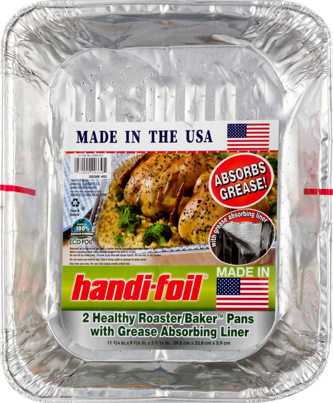 【Foil】解体するオーグ/Butcher Orgg[ONS] 英語 Handi-Foil Pans, with Grease Absorbing Liner, Healthy Roaster