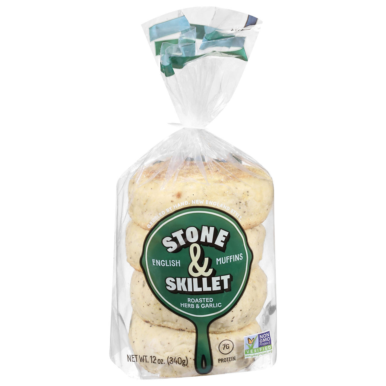 STONE & SKILLET, ENGLISH MUFFINS, SAVORY HERB & ROASTED GARLIC