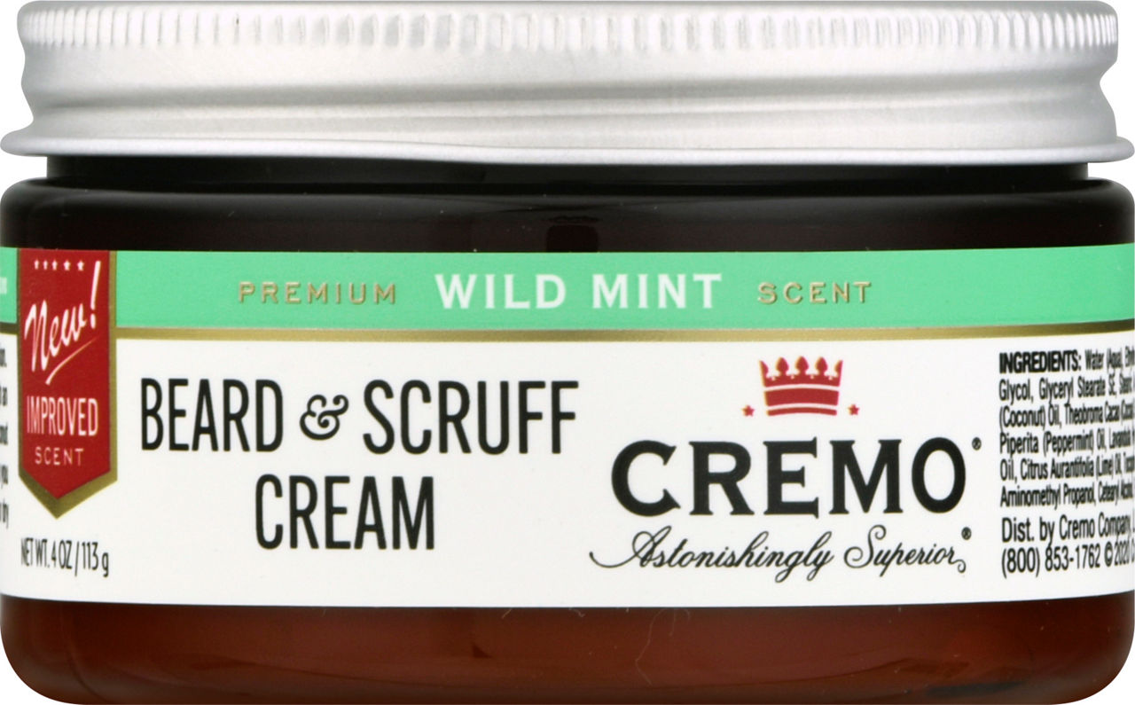 Cremo Astonishingly Superior Cream, Beard & Scruff, Wild Mint