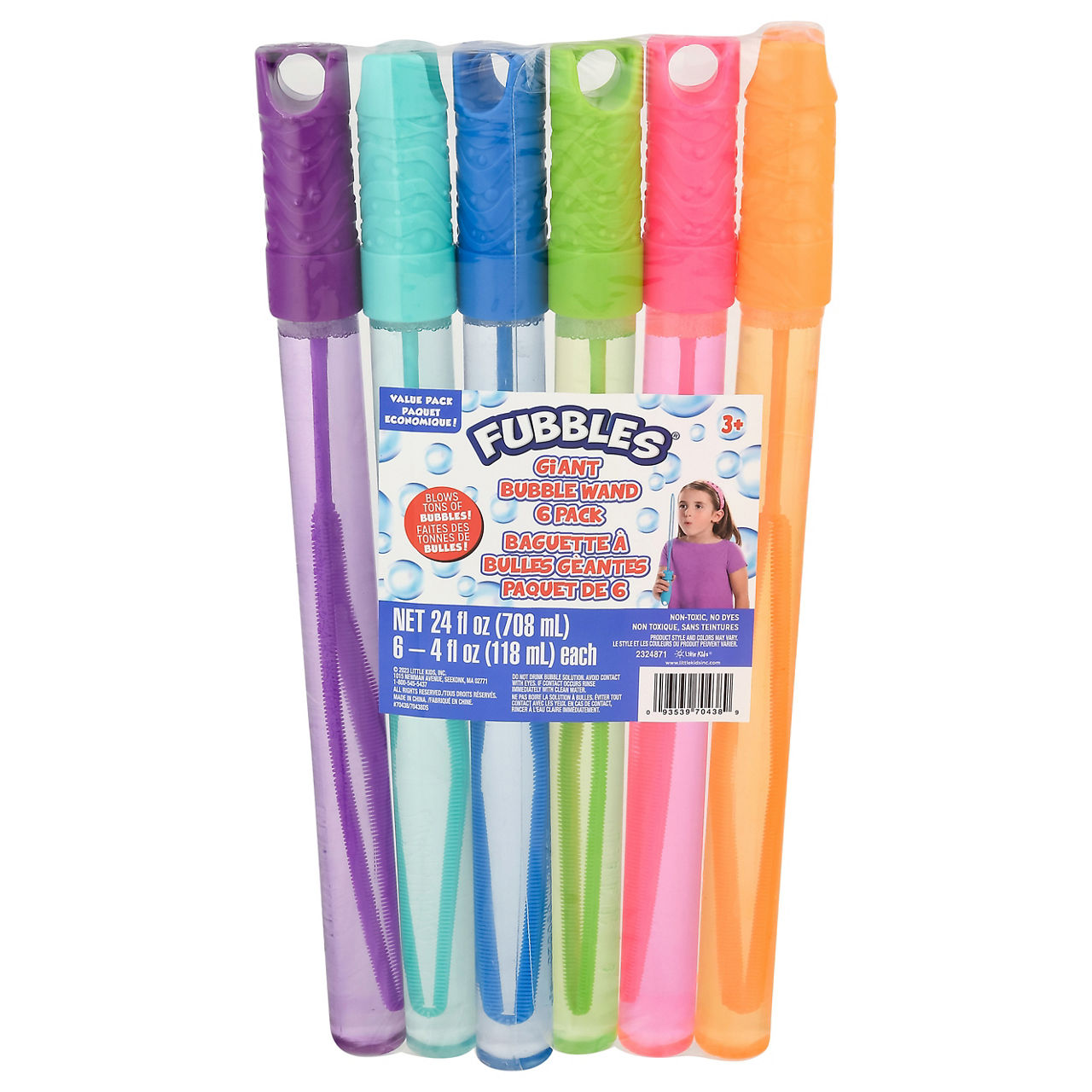 Fubbles Bubble Wand, 3+, Giant, Value Pack, 6 Pack | Wegmans