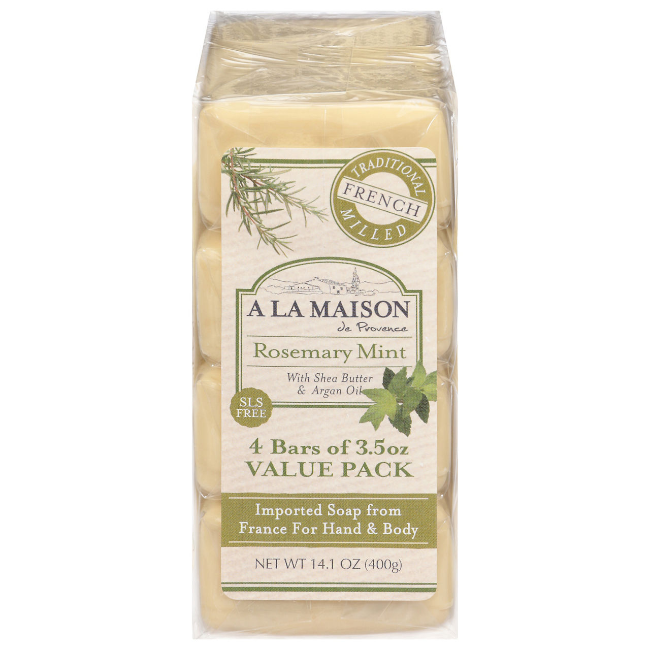 A la Maison de Provence Soap, for Hand & Body, Rosemary Mint