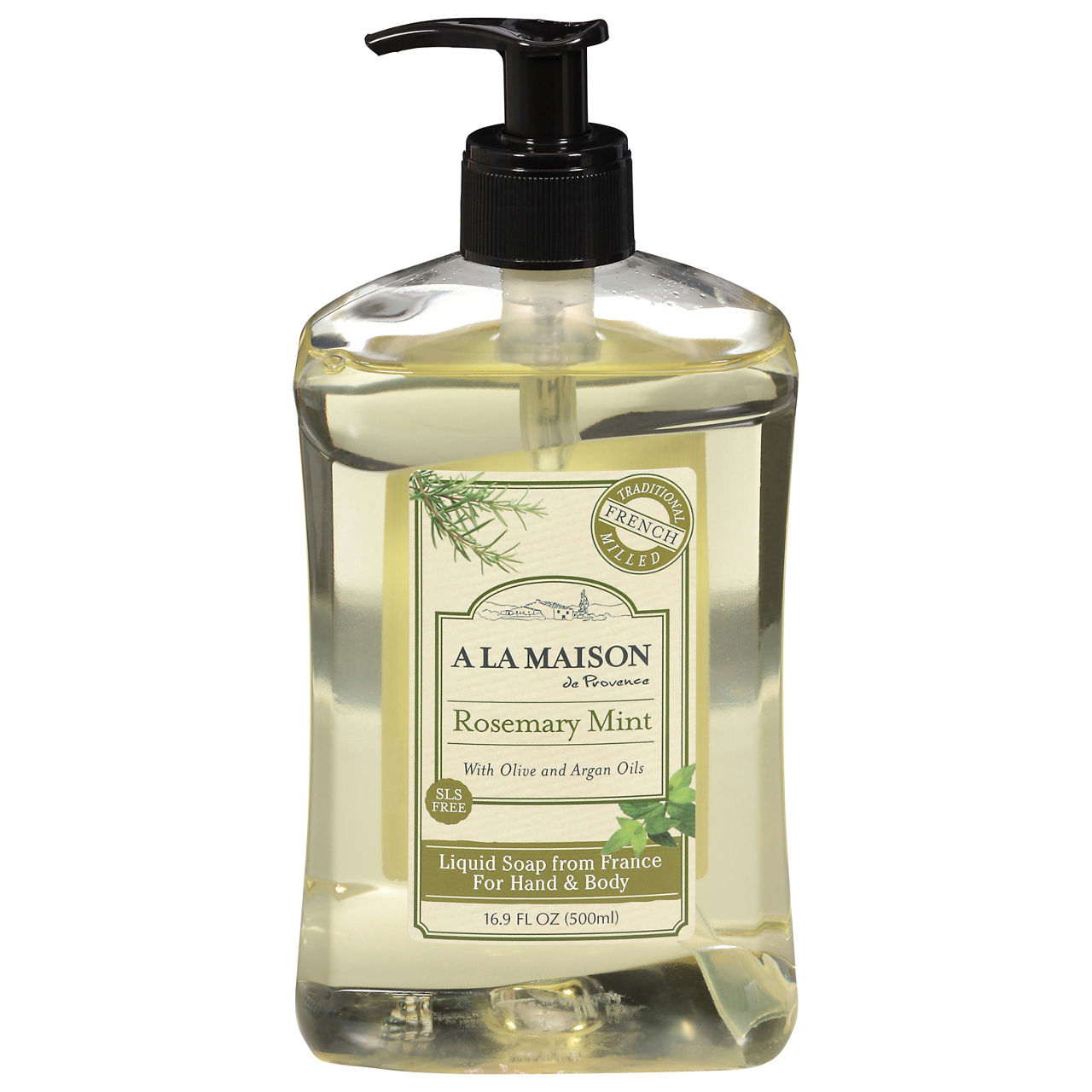 A la Maison de Provence Liquid Soap, for Hand & Body, Rosemary