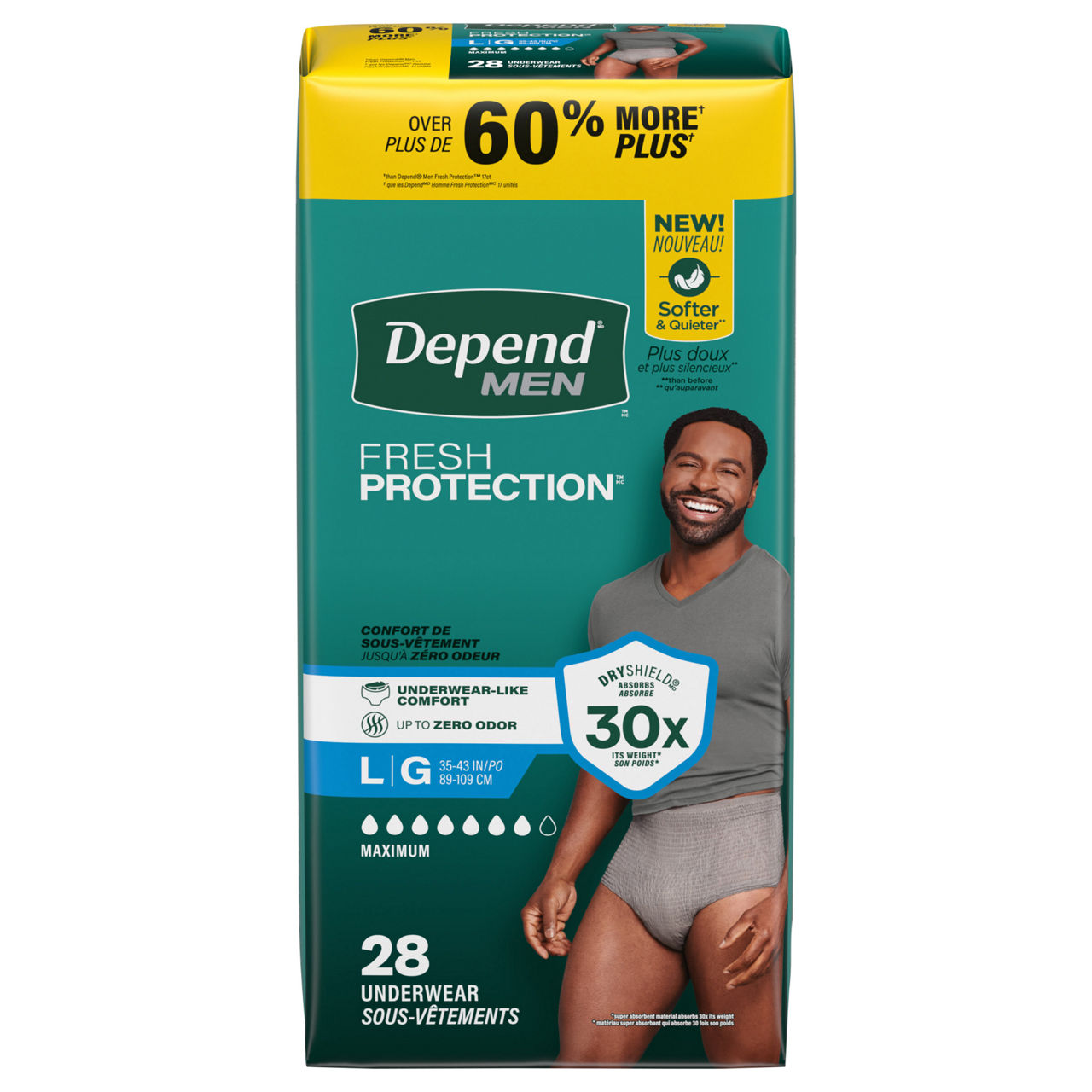 Prevail Incontinence Underwear for Men Maximum Absorbency, Small