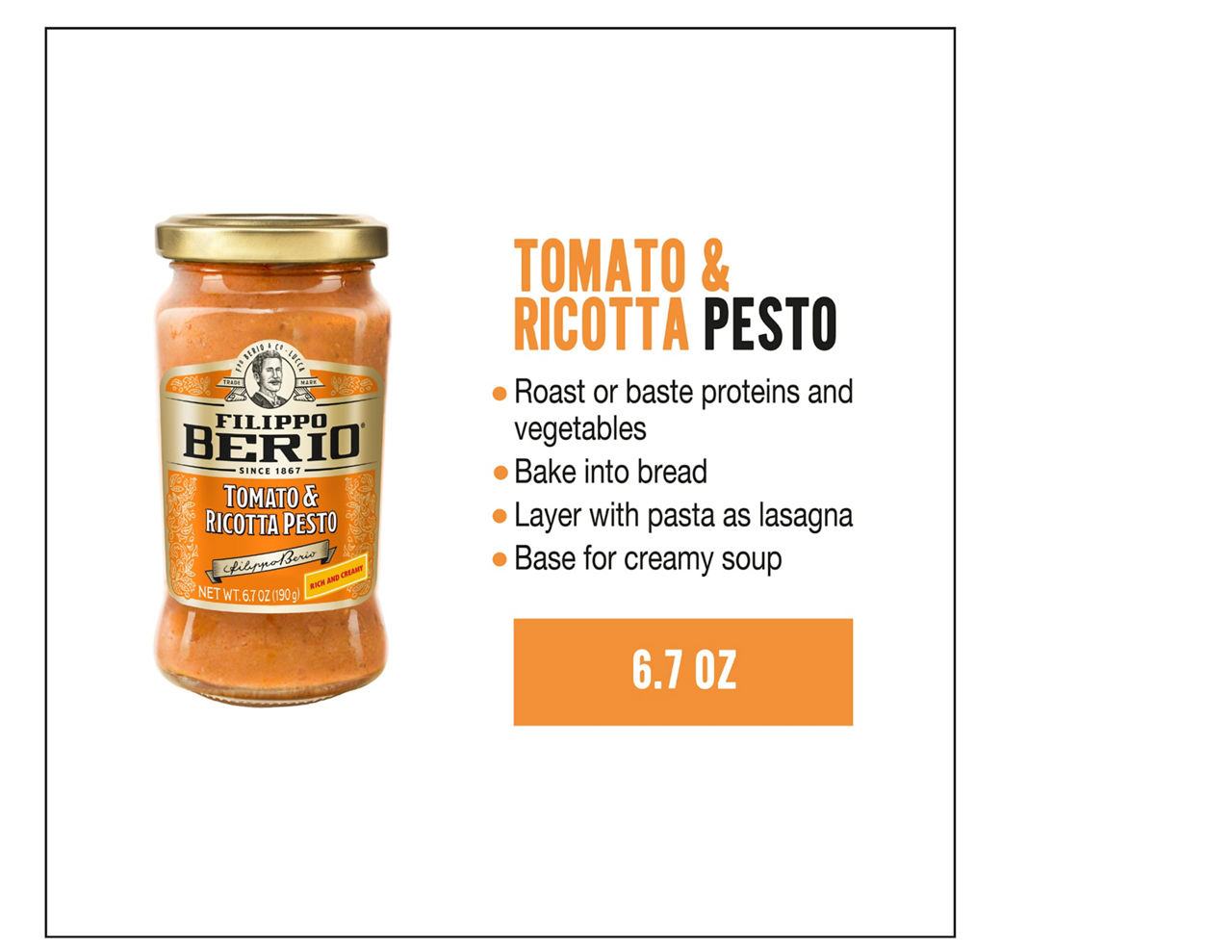 Filippo Berio Tomato & Ricotta Pesto | Wegmans