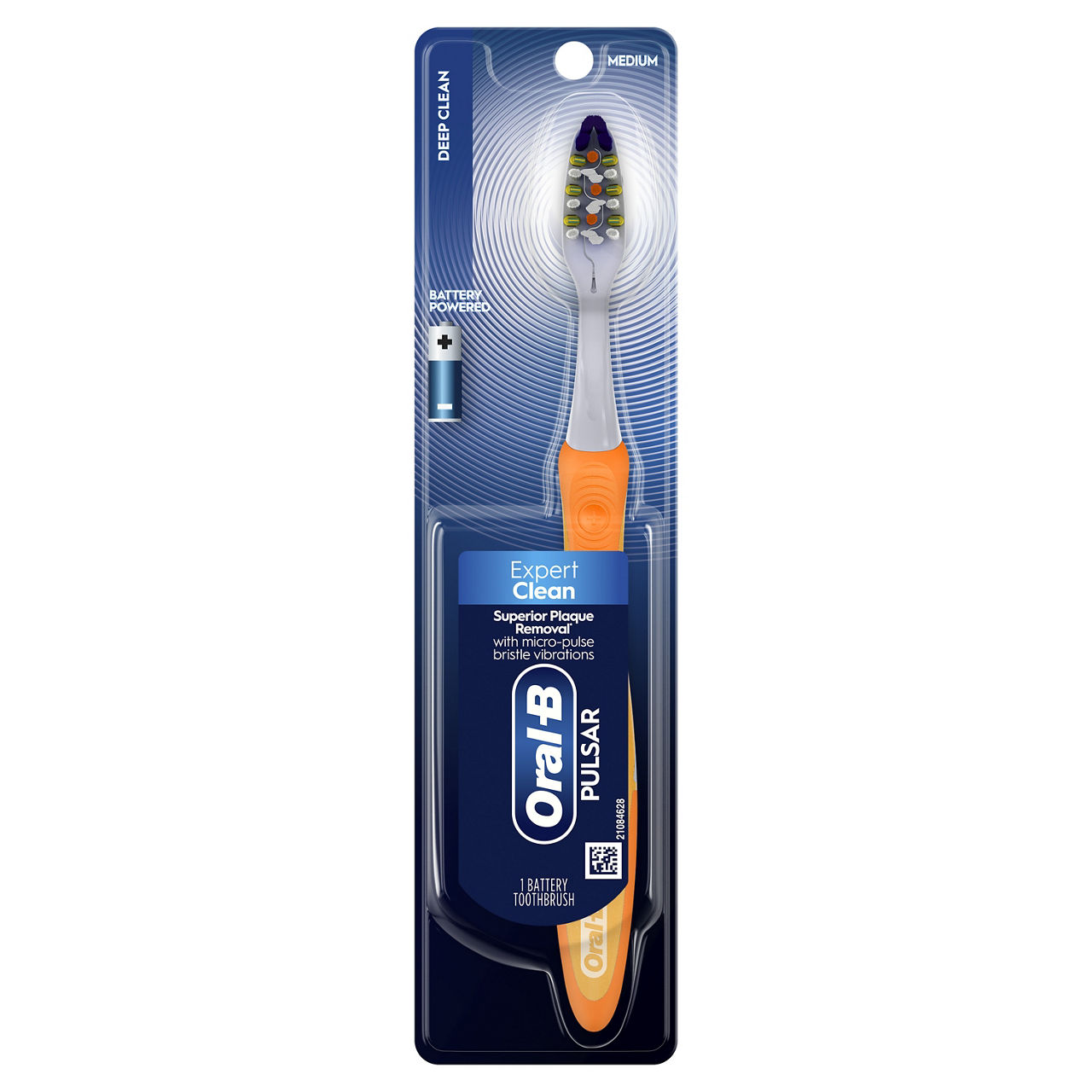 Oral-B Pulsar Vibrating Expert Clean Toothbrush, Vibrating Battery  Toothbrush, Medium