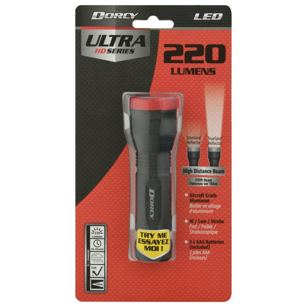 Dorcy Ultra HD Series Flashlight, LED, 220 Lumens | Wegmans