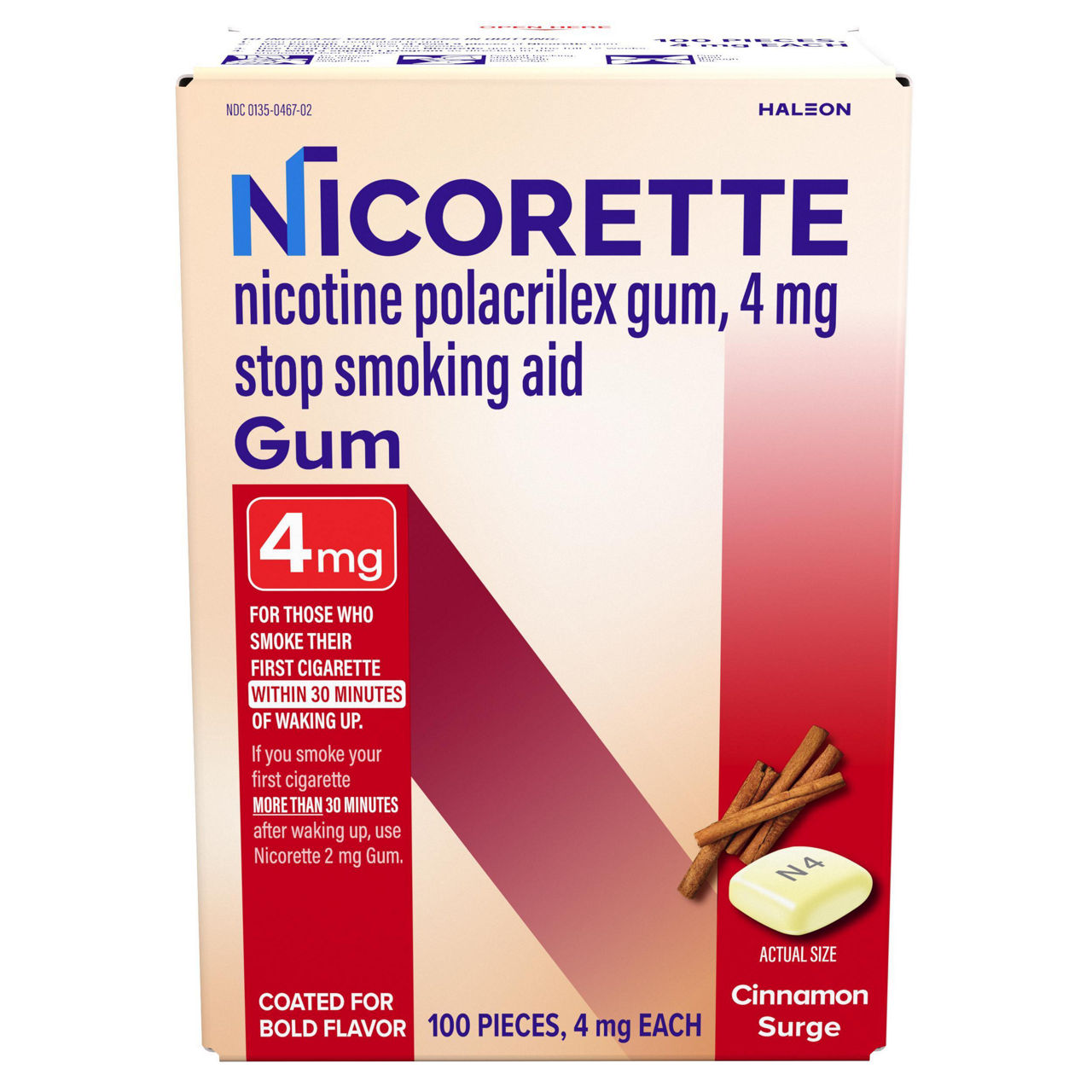 4mg nicorette equals how many cigarettes Nicotine Gum Aid to Quit Smoking, 4 mg 4mg Nicotine Gum Original (200