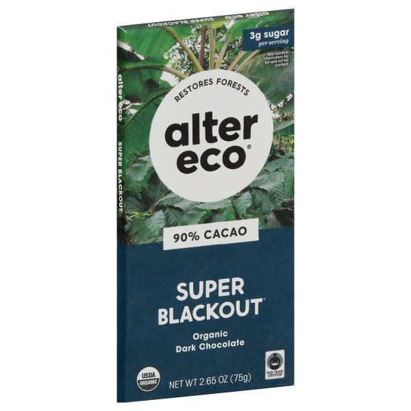 Alter Eco Dark Chocolate, Super Blackout, 90% Cacao | Wegmans