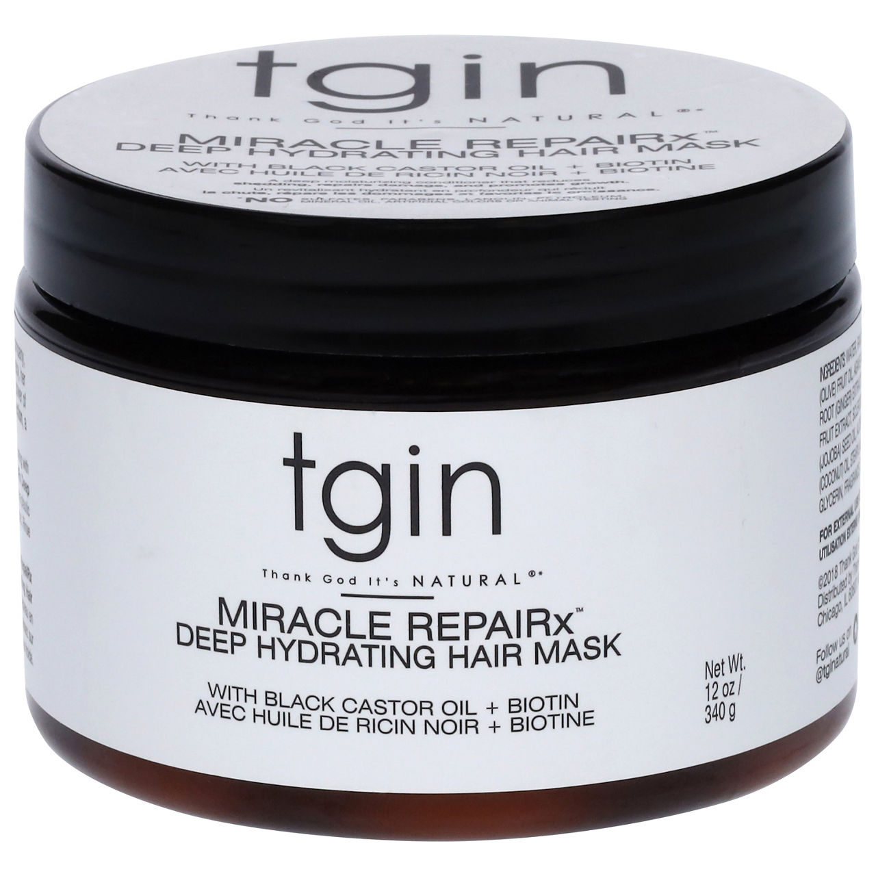 Tgin Miracle Repairx Deep Hydrating Hair Mask with Black Castor