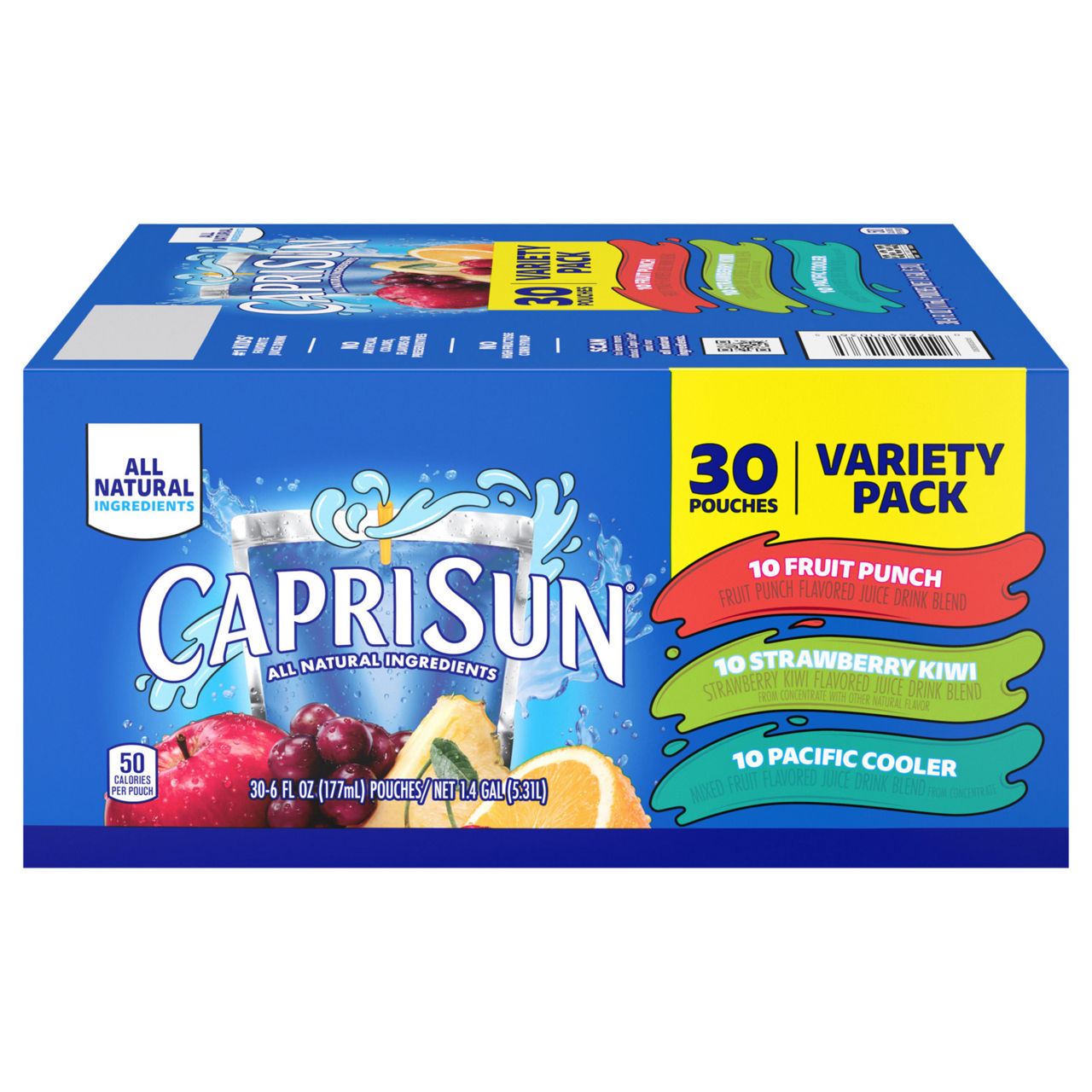Capri Sun Fruit Punch/Strawberry Kiwi/Pacific Cooler Juice Drink