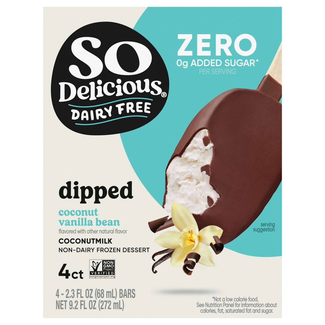 So Delicious ZERO Added Sugar Dairy Free Coconut Vanilla Bean Coconut ...