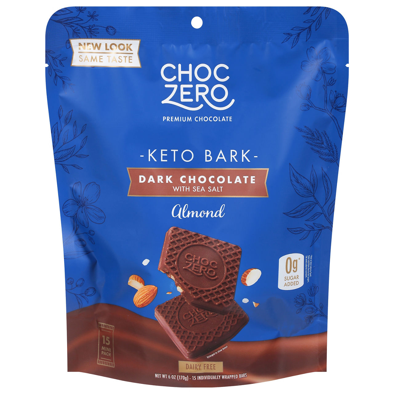 BGO × Thearth × TRUNKZERO トリプルコラボ　ミル上手 ChocZero Keto Bark, Dark Chocolate with Sea Salt, Almond | Wegmans