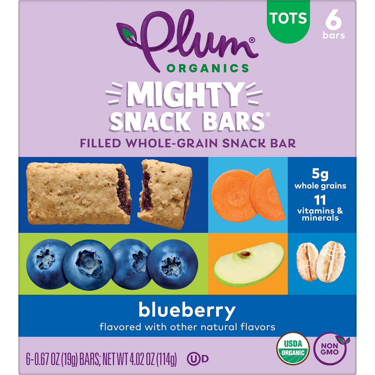 Plum Organics® Mighty Snack Bars® Tots Filled Whole-Grain Snack