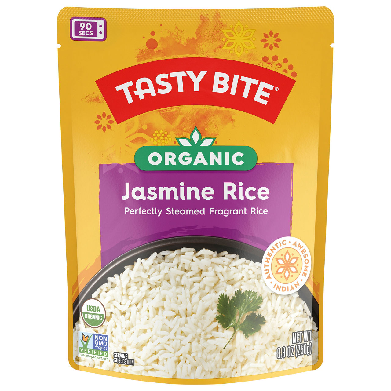 Tasty Bite Organic Jasmine Rice 8.8oz - Fragrant jasmine rice