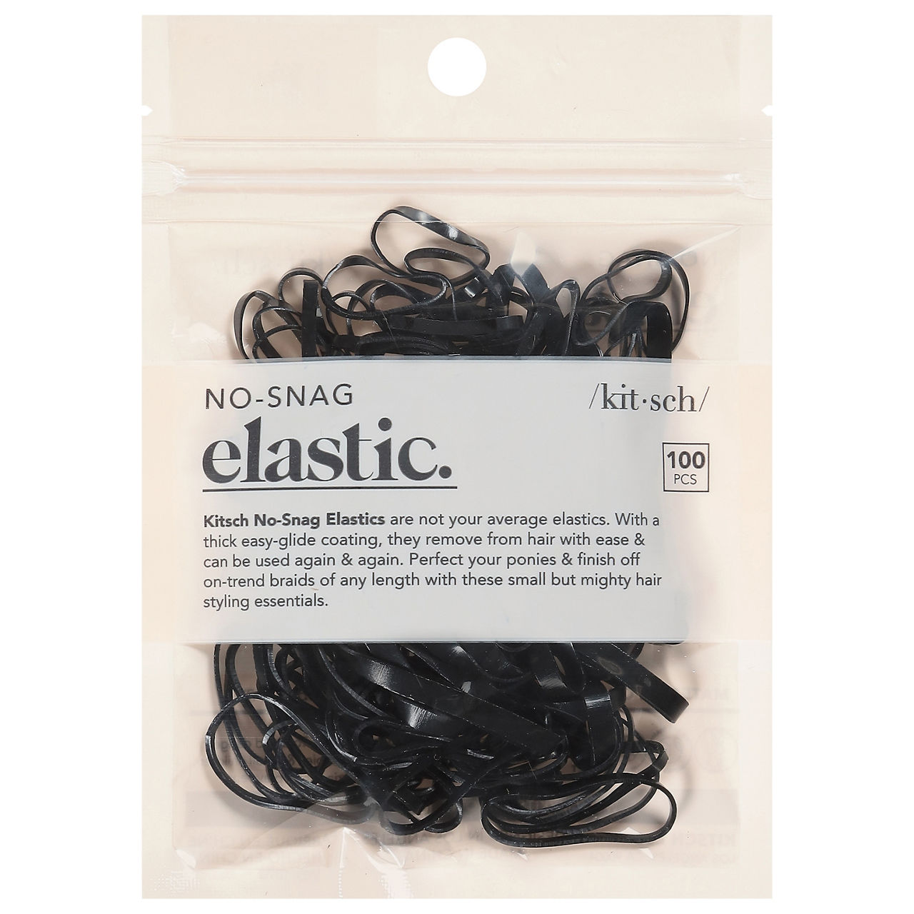 Kitsch Elastics, No-Snag, Black | Wegmans