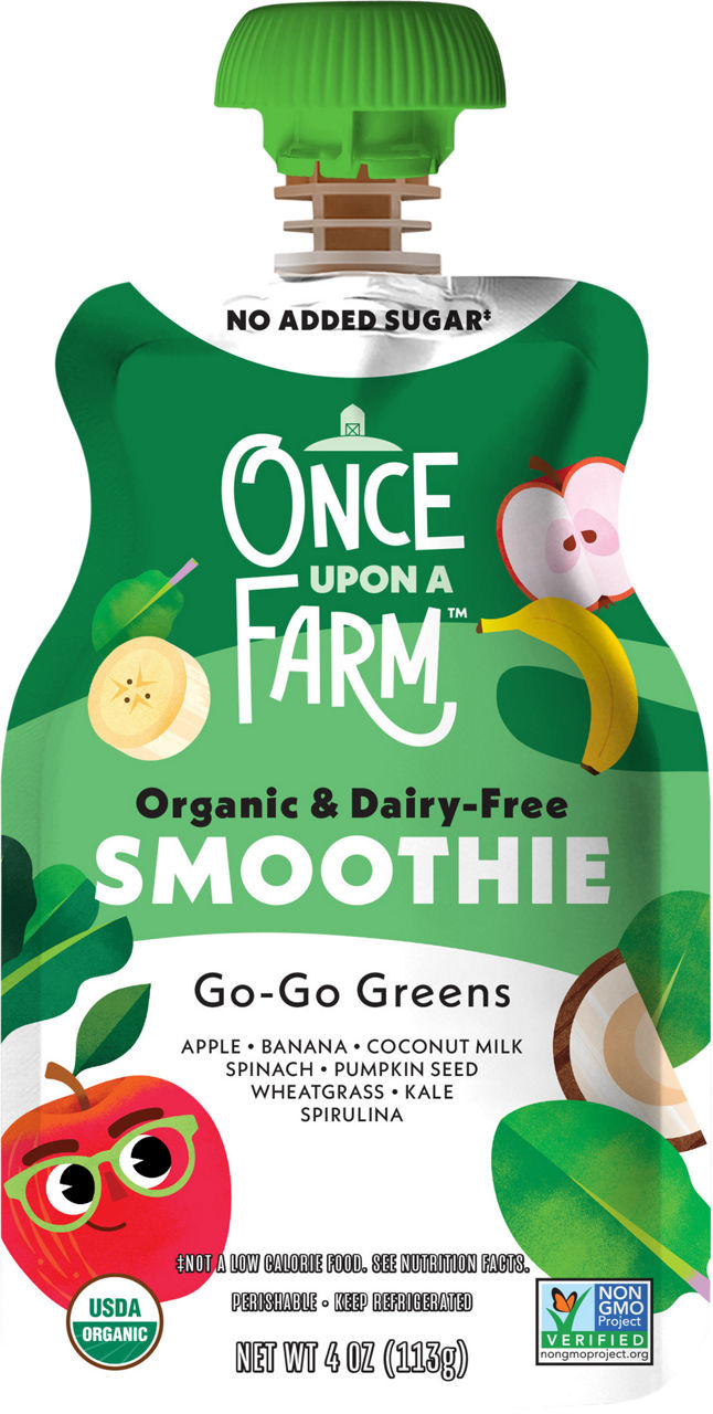 Once Upon a Farm Go-Go Greens Organic Dairy-Free Smoothie Pouch