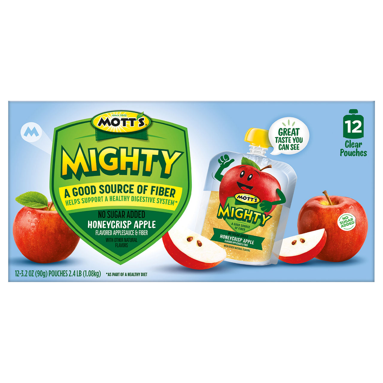 Mott's Mighty Applesauce & Fiber, Honeycrisp Apple | Wegmans