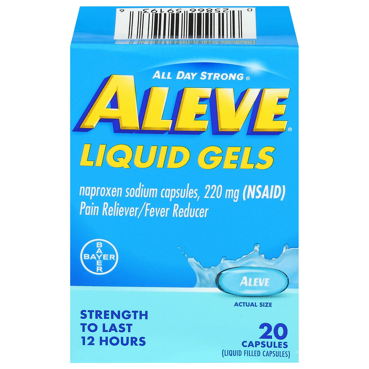 Aleve Pain Reliver/Fever Reducer, Liquid Gels, Capsules | Wegmans
