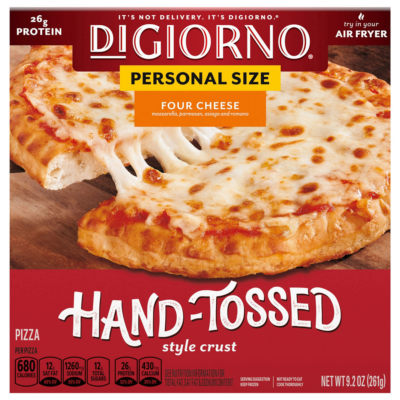DiGiorno Hand-Tossed Style Crust Four Cheese Personal Size Pizza