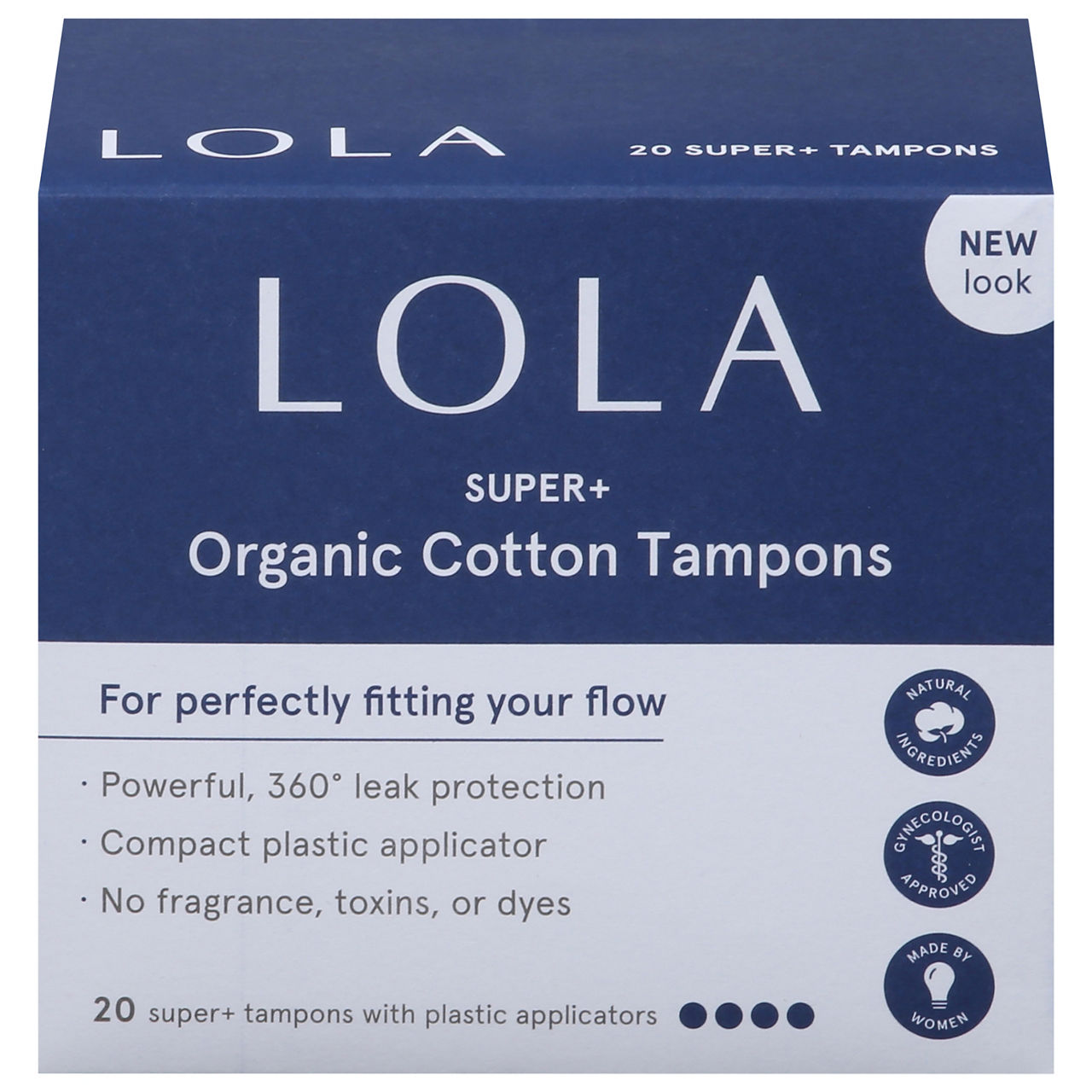 ORGANIC COTTON CUPRA FLOW サイズ2 Cora 100% Organic Cotton Applicator Tampons, 32ct Light Regular