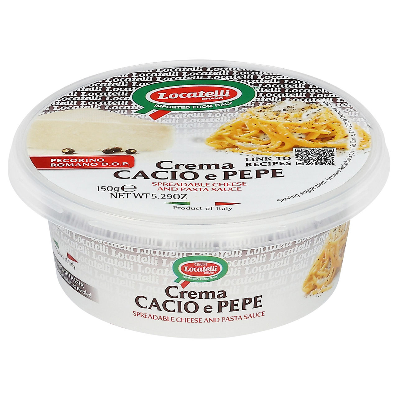 Locatelli Crema Cacio e Pepe Spreadable Cheese & Pasta Sauce | Wegmans