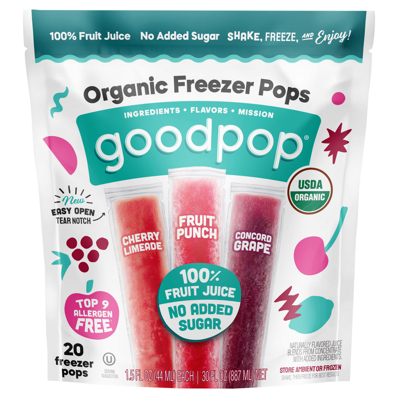 GoodPop Freezer Pops, Organic, Assorted | Wegmans