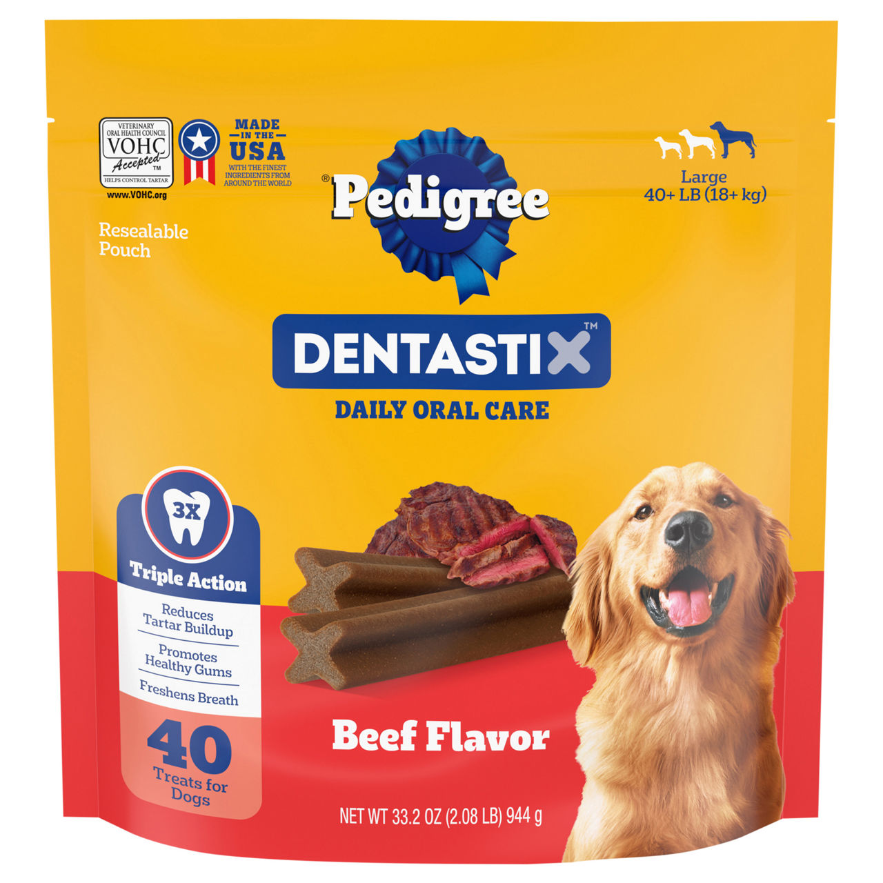 Pedigree Dentastix Large Original Chicken Flavor Treats for Dogs