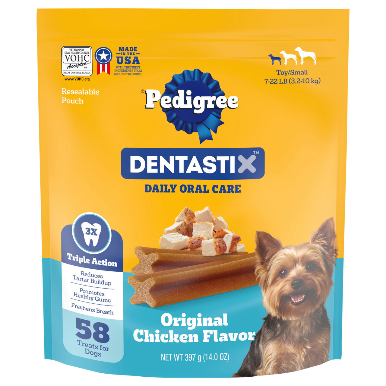 Pedigree Dentastix Large Original Chicken Flavor Treats for Dogs