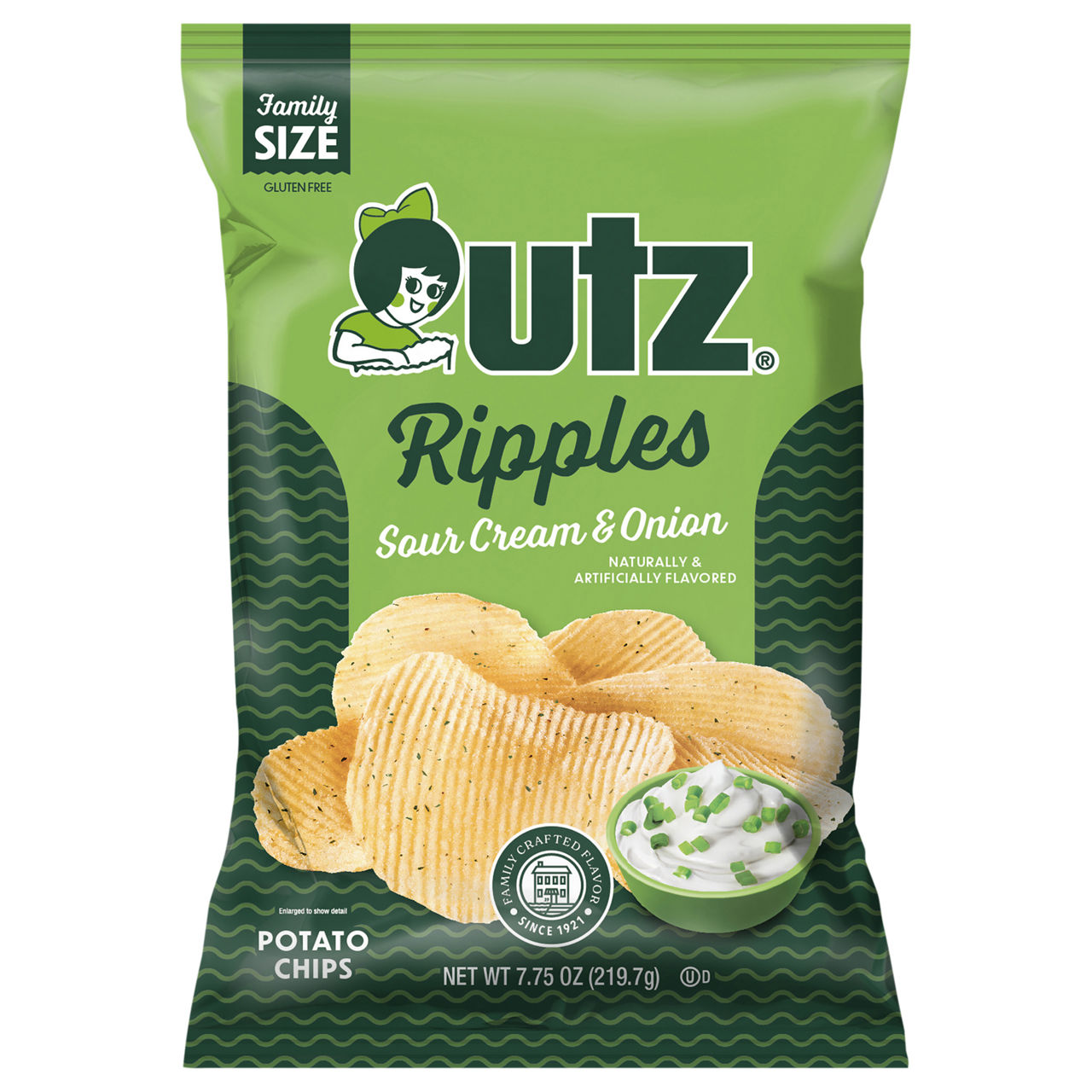 Utz Ripples Sour Cream & Onion Potato Chips Family Size | Wegmans
