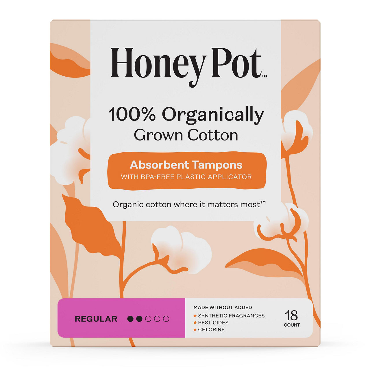 The Honey Pot Company 18 Regular Tampons | Wegmans
