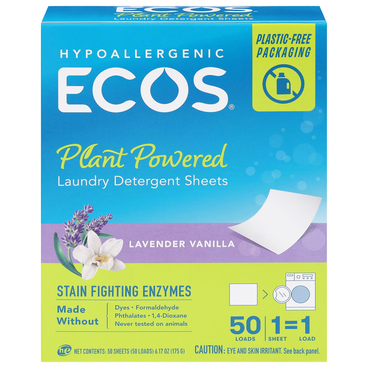 Ecos Plant Powered Lavender Vanilla Laundry Detergent Sheets | Wegmans