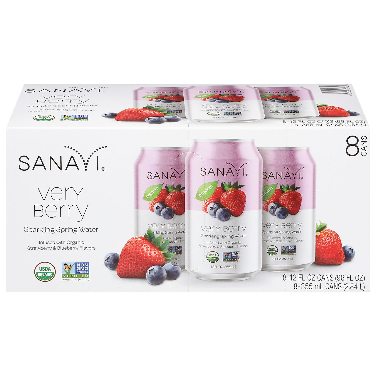 Sanavi Organic Sparkling Spring Water, Very Berry | Wegmans