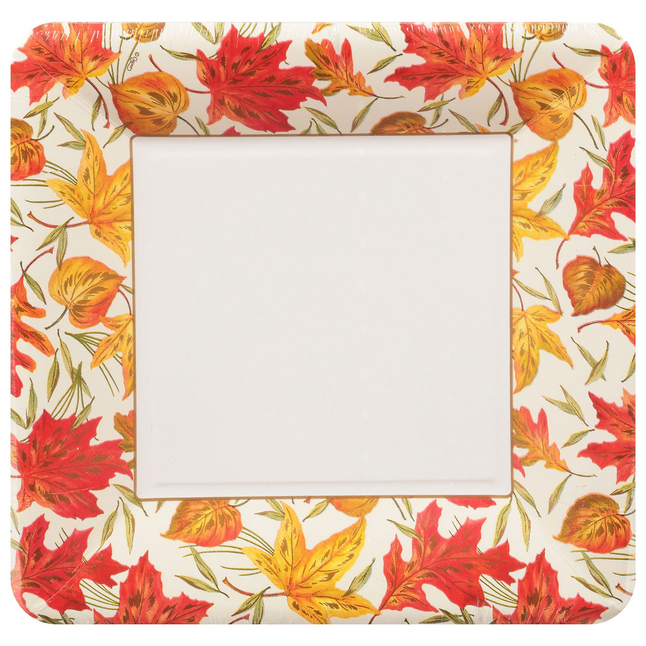 RAYNAUD ×Vancleefapels 非売品　葉模様 波型皿 Caspari Woodland Leaves Ivory 7in Salad/Dessert Plates, Square