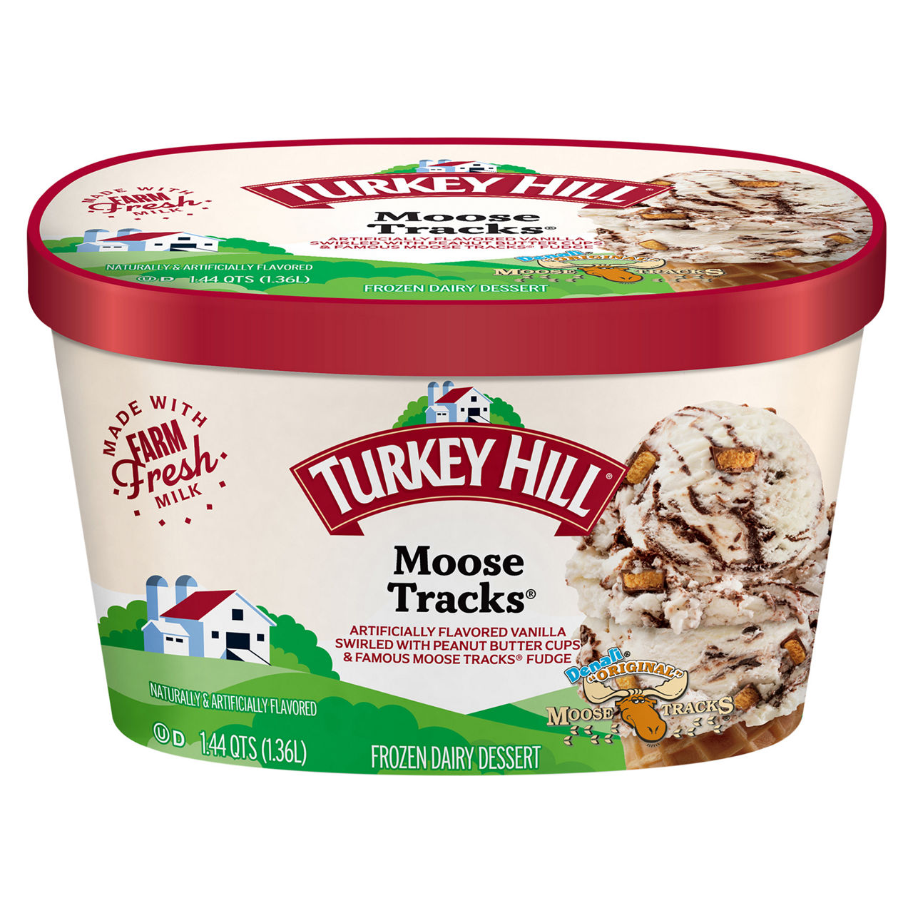９月セール　マッコイ　ノンFスノー 250g✖️2個　500g  割引 Turkey Hill Frozen Dairy Dessert, Moose Tracks | Wegmans