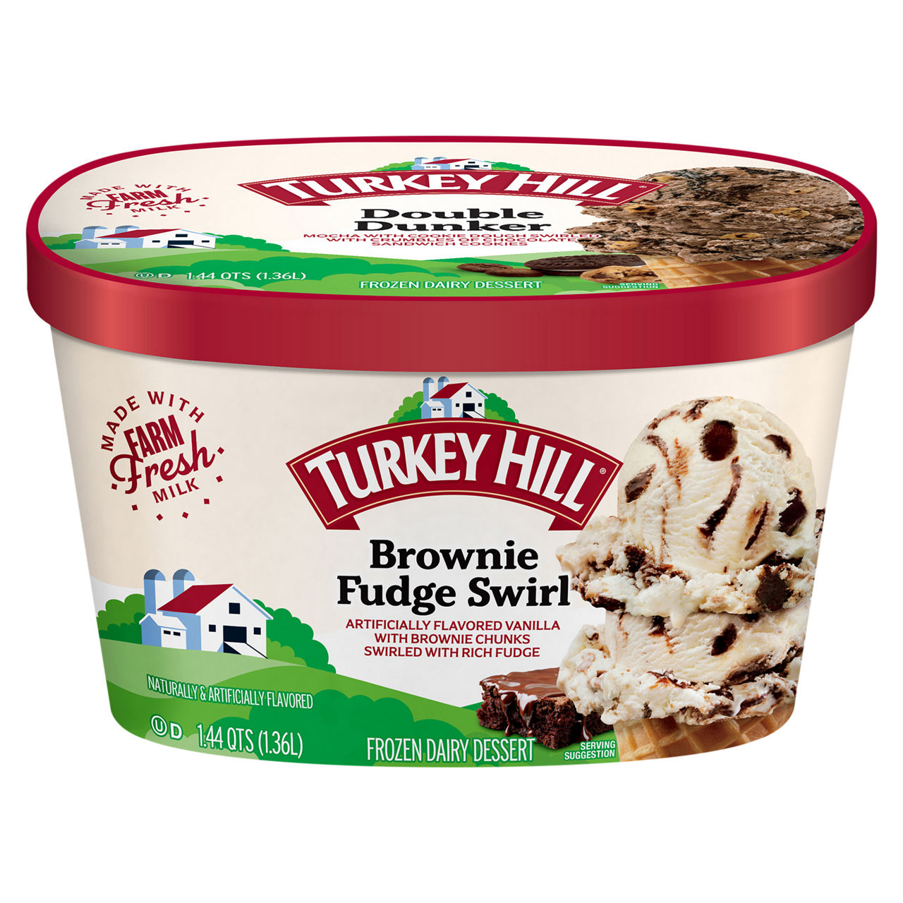 Turkey Hill Frozen Dairy Dessert, Brownie Fudge Swirl | Wegmans