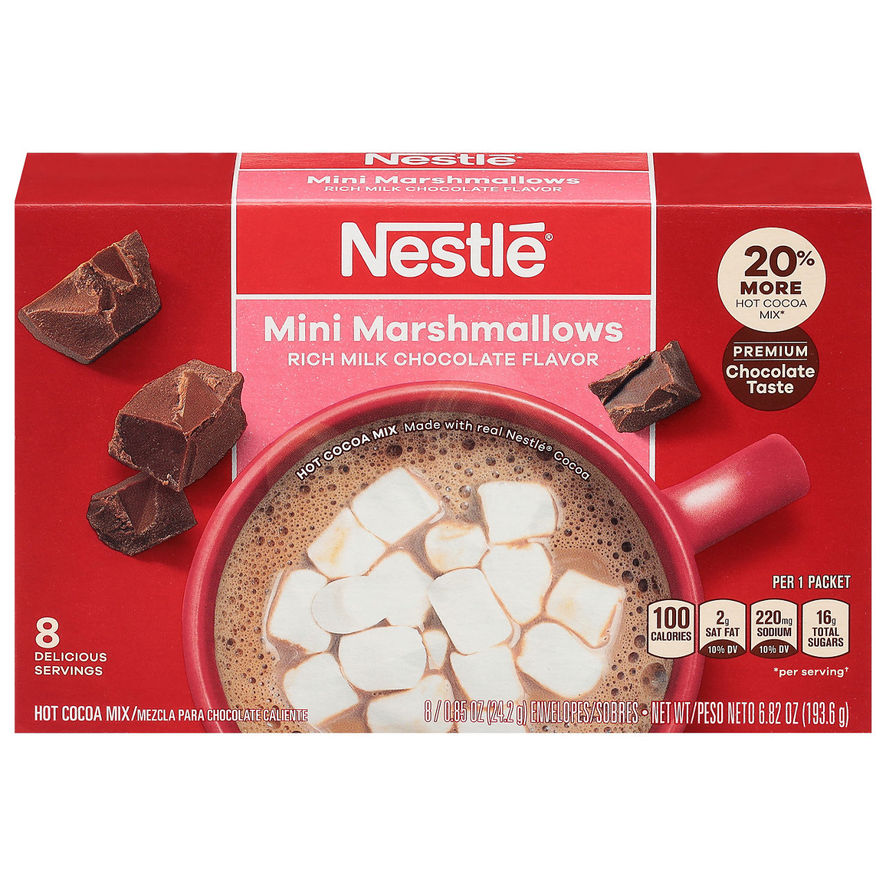 Nestle Hot Cocoa Mix, Rich Milk Chocolate Flavor, Mini