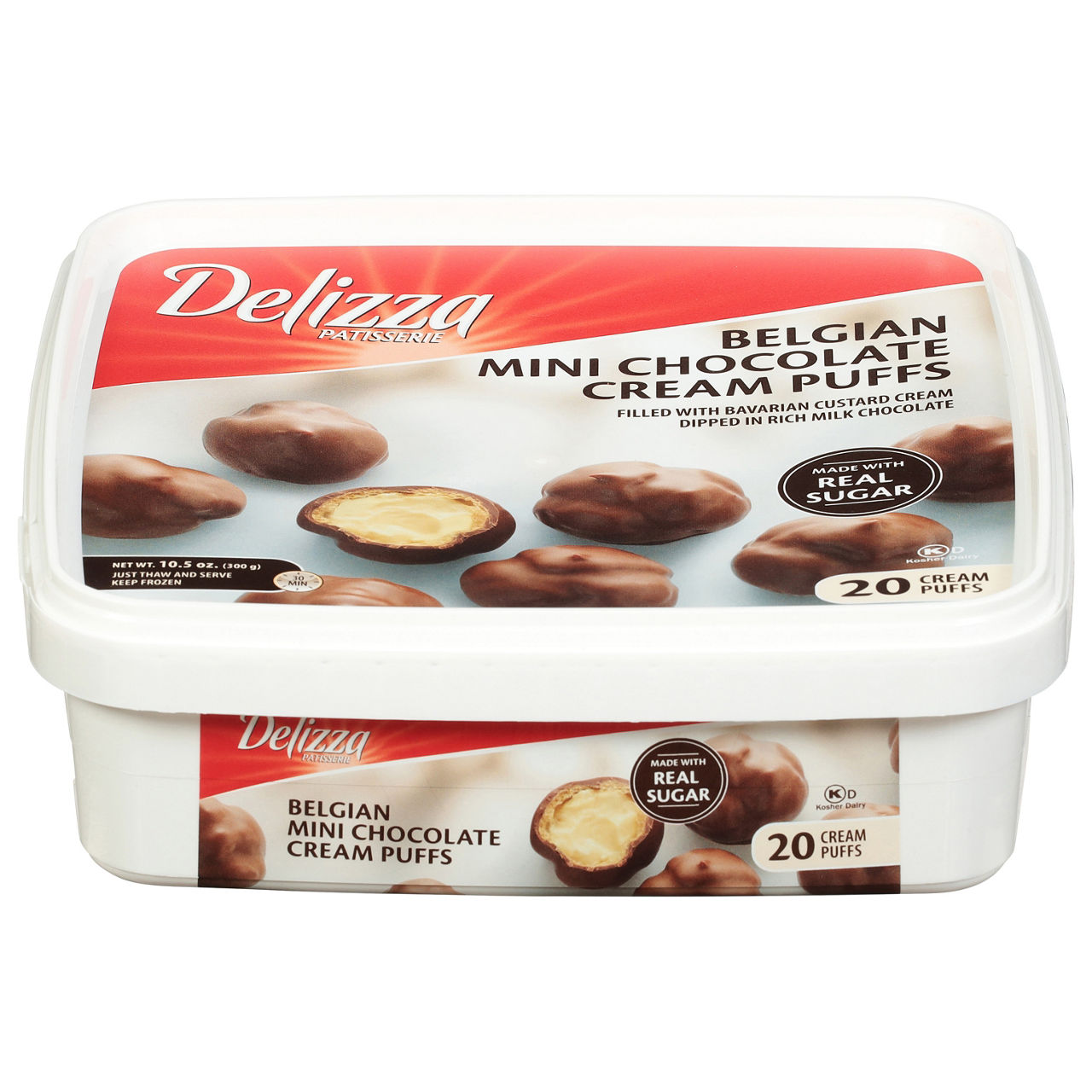 Delizza Patisserie Cream Puffs, Belgian, Mini, Chocolate | Wegmans