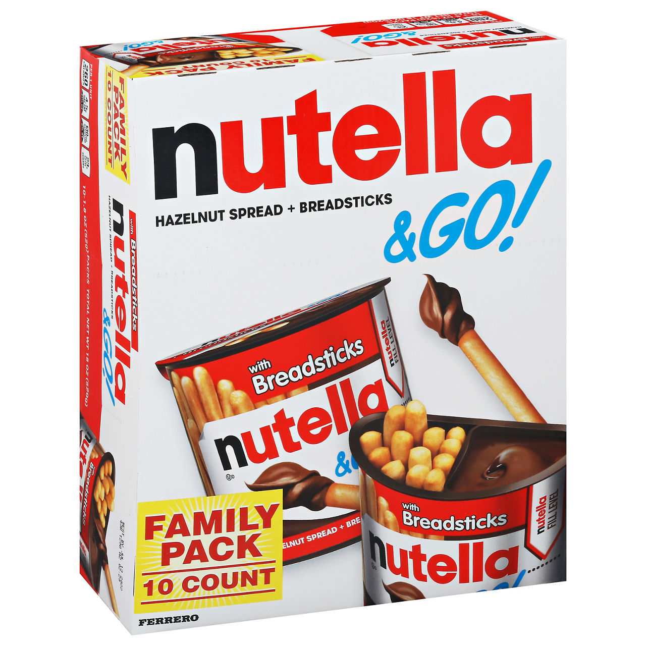 Nutella & Go! Hazelnut Spread + Breadsticks, Family Pack | Wegmans