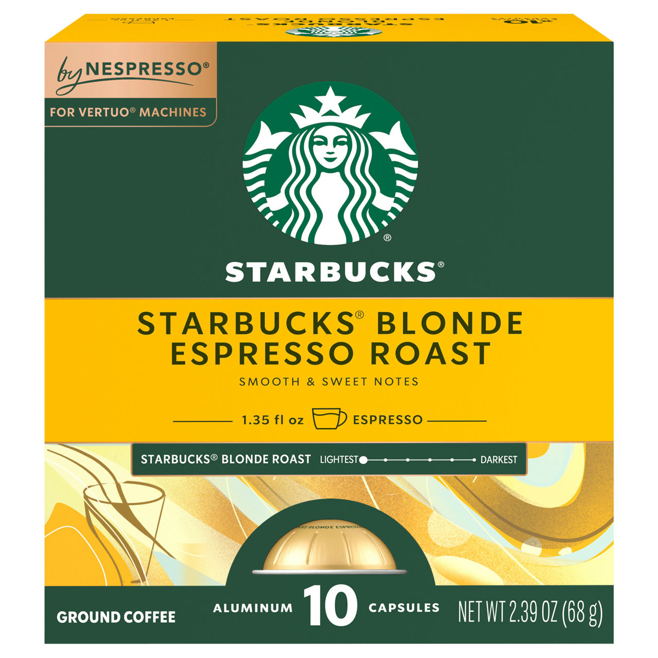 Starbucks Coffee, Ground, Blonde Roast, Espresso Roast, Aluminum