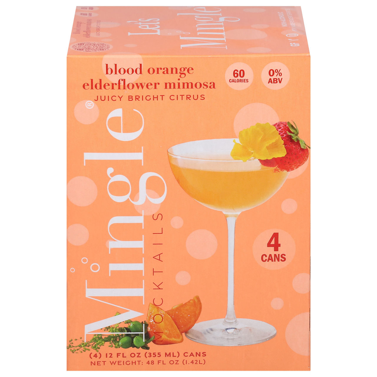 Mingle Mocktails, Blood Orange Elderflower Mimosa | Wegmans