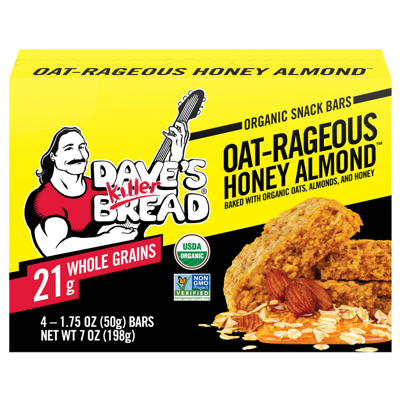 Dave's Killer Bread Organic Oat-Rageous Honey Almond Snack Bars