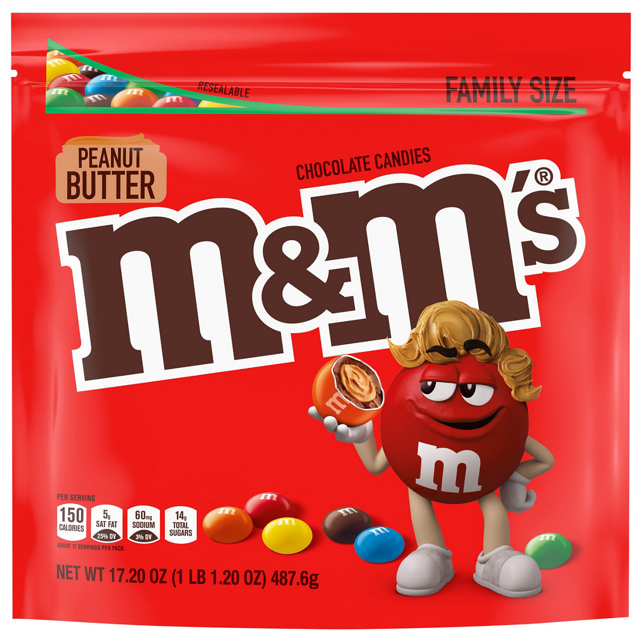 M&M's Chocolate Candies, Peanut Butter, Family Size | Wegmans