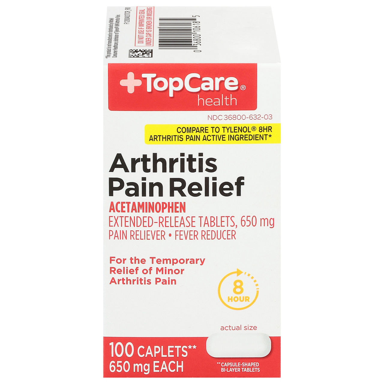 TopCare Health Arthritis Pain Relief, 650 mg, Caplets | Wegmans