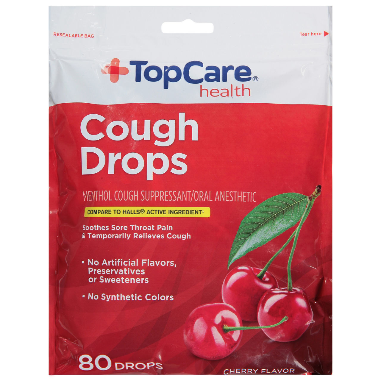 TopCare Health Cough Drops, Cherry Flavor | Wegmans