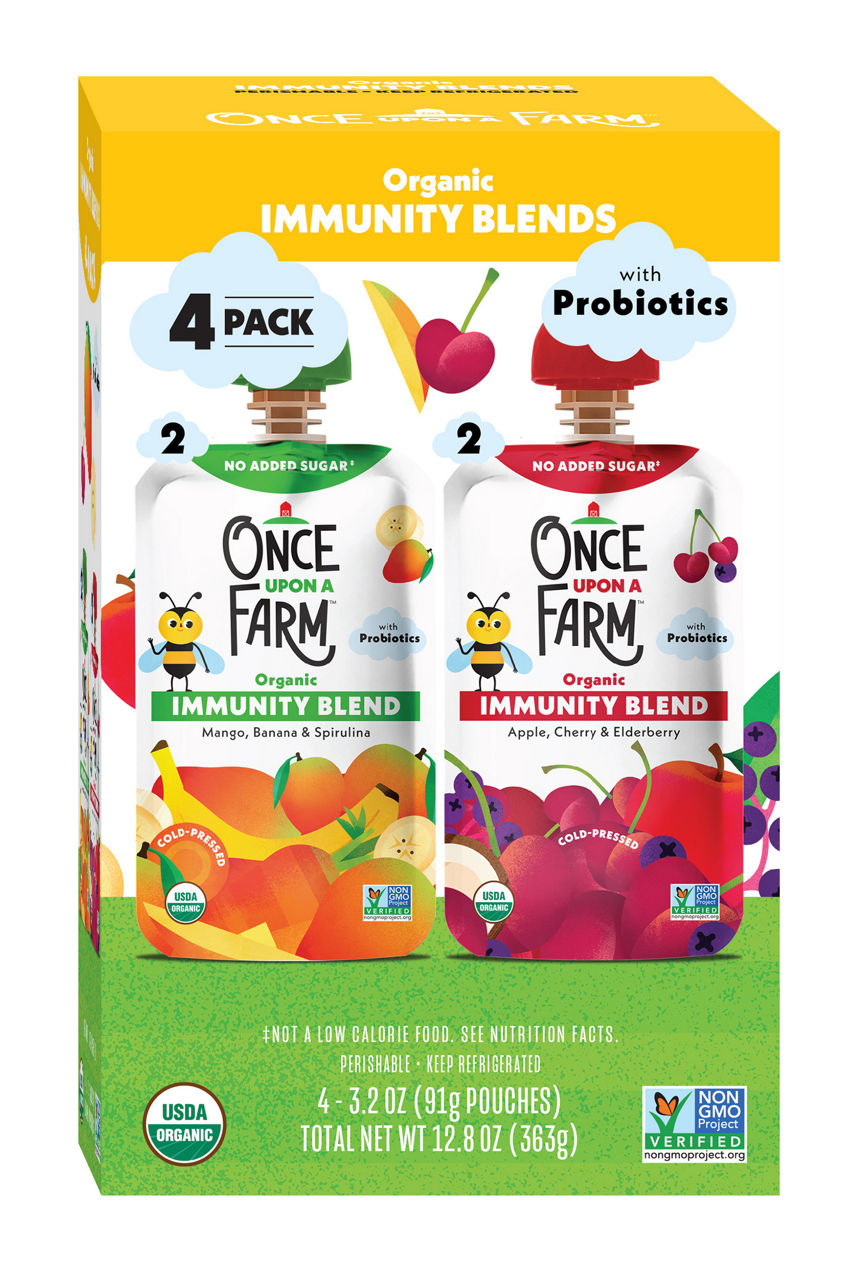 果物 211 TOSHI Once Upon a Farm Immunity Blend Mango, Banana & Spirulina/Apple