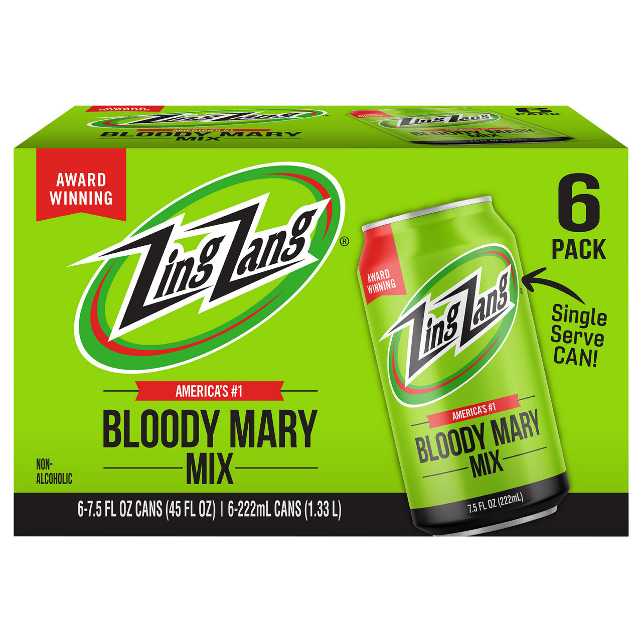 Zing Zang Bloody Mary Mix, Non-Alcoholic, 6 Pack | Wegmans