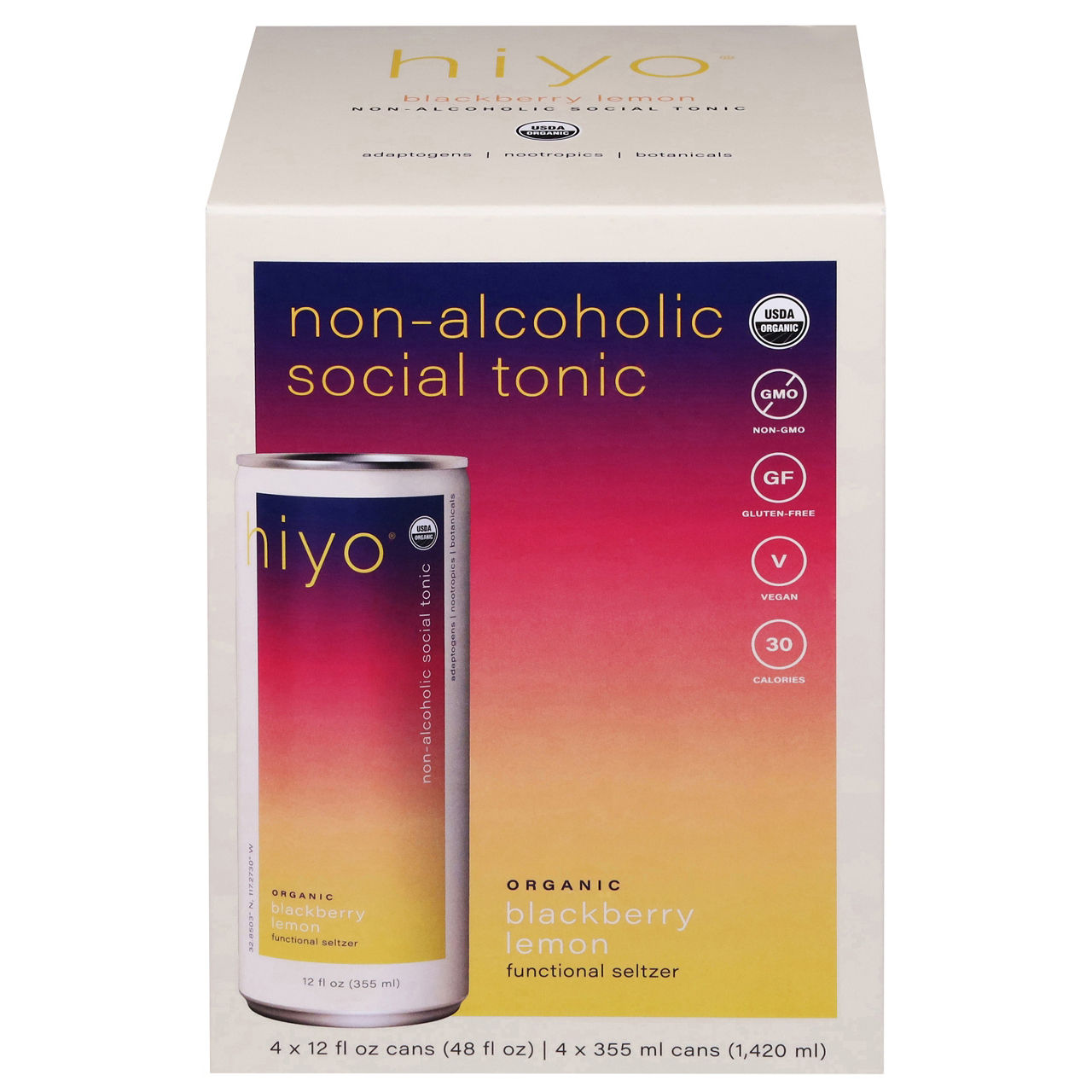 lycee way to the mile high 能美 クドリャフカ　プロモ Hiyo Functional Seltzer, Blackberry Lemon, Organic | Wegmans