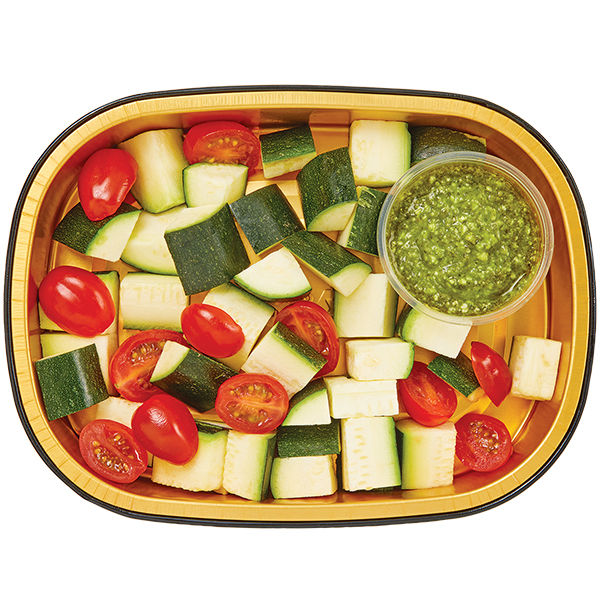 Wegmans Gold Pan Zucchini & Tomatoes with Basil Pesto, Ready to