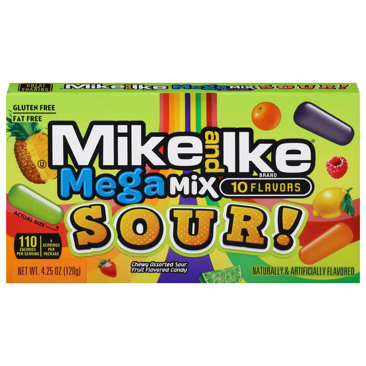 Mike and Ike Mega Mix Sour 10 Flavors Candy | Wegmans