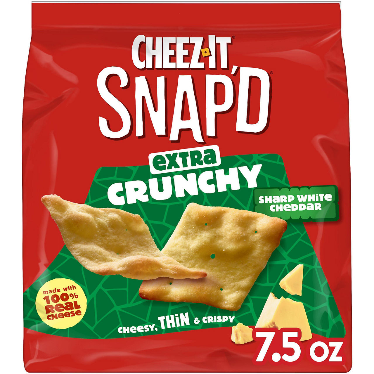 Cheez-It Grooves Crunchy Cheese Crackers, Sharp White